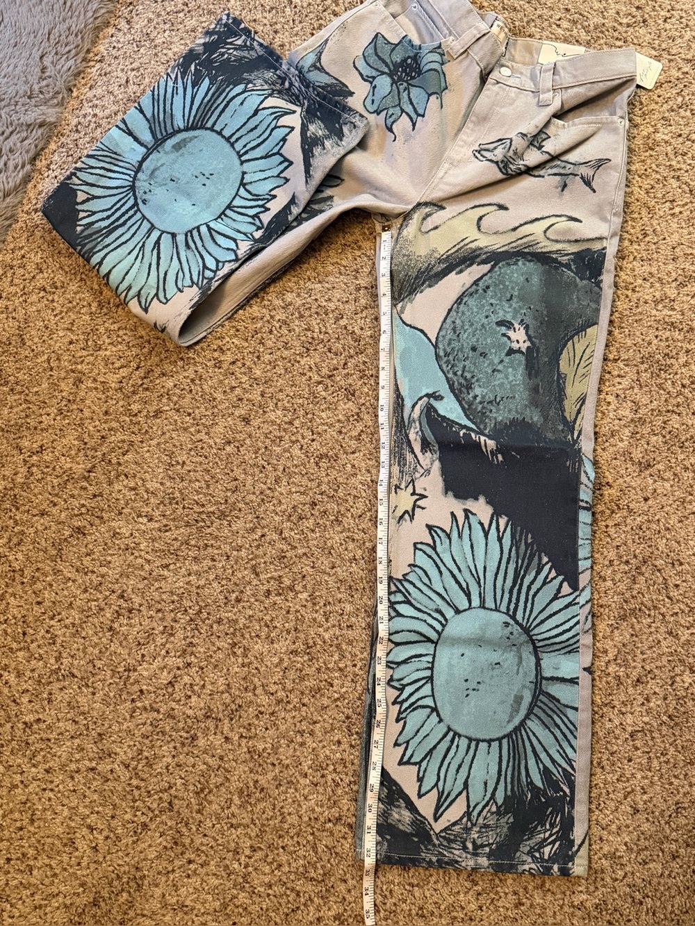 NWT We The Free Tinsley Printed Jeans Seashore Combo Size 29 - Picture 7 of 7